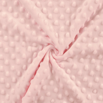 Fleece stof Minky Dots, roze