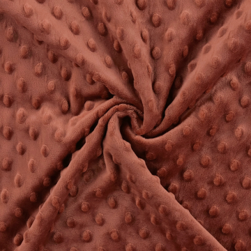 Tissu polaire minky doux à pois, rose foncé