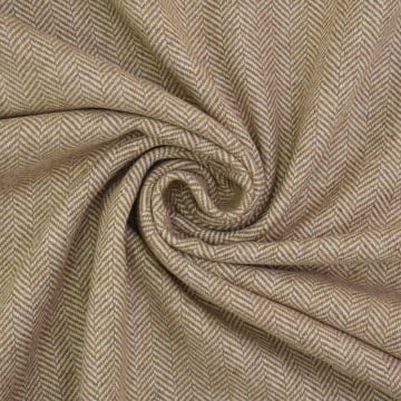 Lightweight Wool fabric herringbone, beige