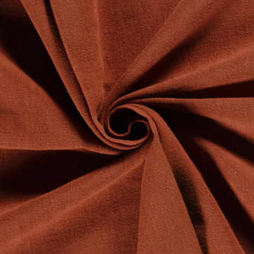 Linnen mix stonewashed, donkerterracotta