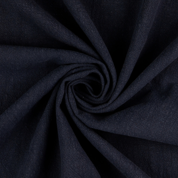 Linnen mix stonewashed, marineblauw