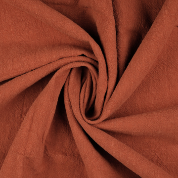 Linnen mix stonewashed, terracotta