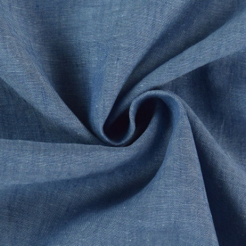 Tissu lin Georgio, denim bleu