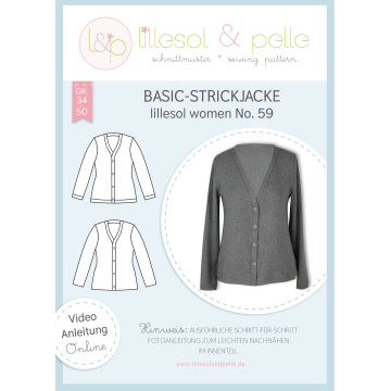Lillesol Women No. 59 Basic-Strickjacke pattern, Duits
