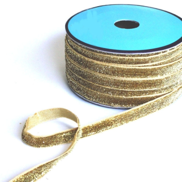Lurexband, 10 mm, goudkleurig