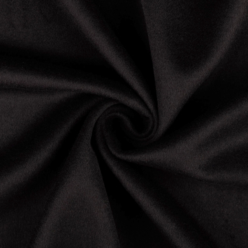 Tissu viscose polyester pour manteau, noir