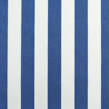 Zonweringdoek / outdoorstof, 160 cm, blauw / wit