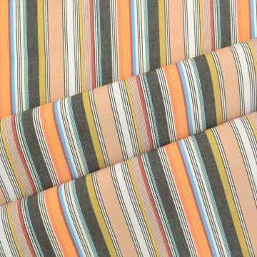 Zonweringdoek / outdoorstof Retro Stripes 160 cm, bruin