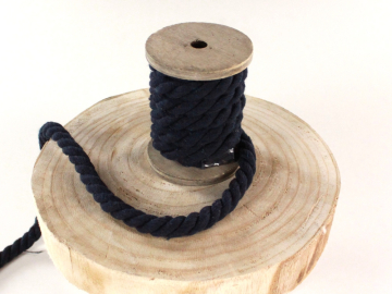 Mega Baumwollkordel gedreht, marine 12 mm