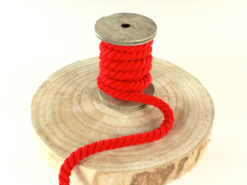 Cordon de serrage coton 1,2cm/ cordon sweat, rouge