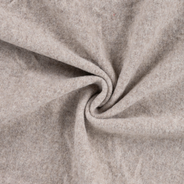 Merino Wollen fleece uni, zandkleurig