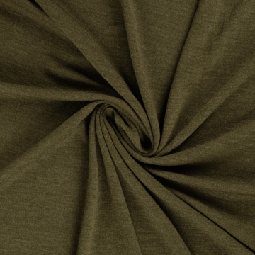 Merino Wool jersey uni, olive green
