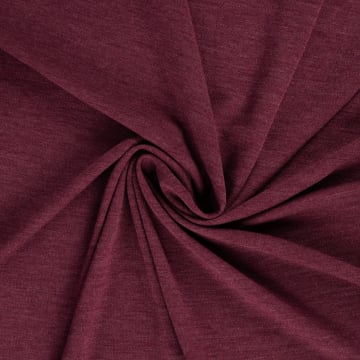 Merino wol jersey stof, wijnrood
