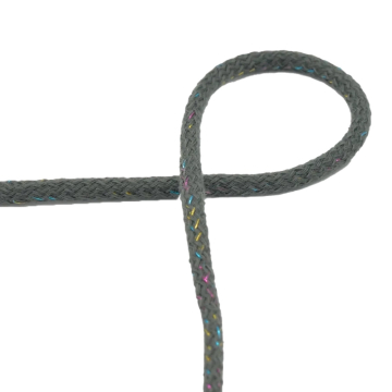 Cordon de serrage coton 5mm, cordon sweat, brillant multicolore, vert militaire