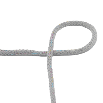 Cordon de serrage coton 5mm, cordon sweat, brillant multicolore, gris