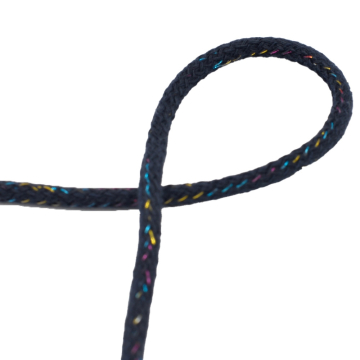 Cordon de serrage coton 5mm, cordon sweat, brillant multicolore, bleu marine