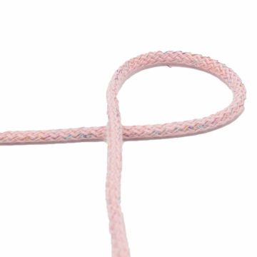 Cordon de serrage coton 5mm, cordon sweat, brillant multicolore, rose millennial