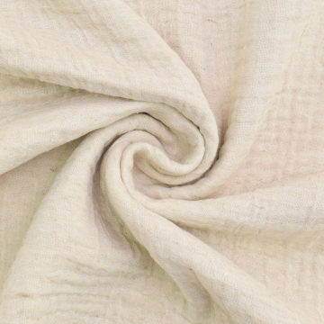 Musselin recycled four layers, beige meliert
