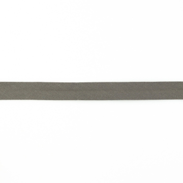 Musselin Schrägband 20mm, dunkeltaupe