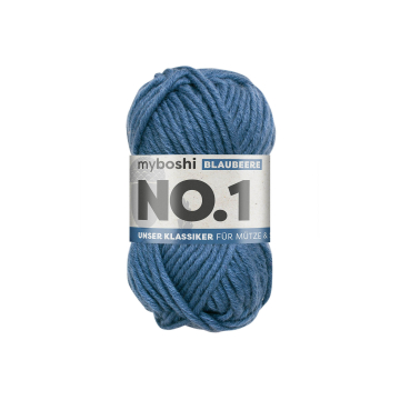Pelote de laine merino & polyacrylique myboshi No.1, 50g, myrtille