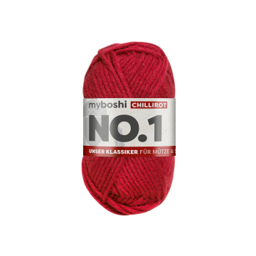 Pelote de laine merino & polyacrylique myboshi No.1, 50g, piment