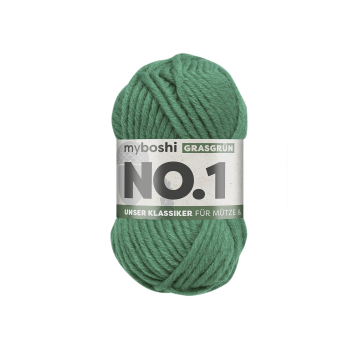 Pelote de laine merino & polyacrylique myboshi No.1, 50g, vert gazon