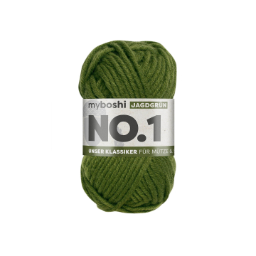 Pelote de laine merino & polyacrylique myboshi No.1, 50g, vert de chasse