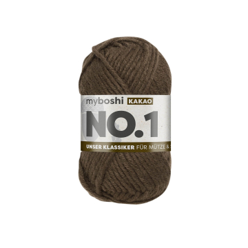 Pelote de laine merino & polyacrylique myboshi No.1, 50g, cacao