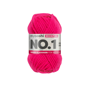 Pelote de laine merino & polyacrylique myboshi No.1, 50g, fuchsia fluo