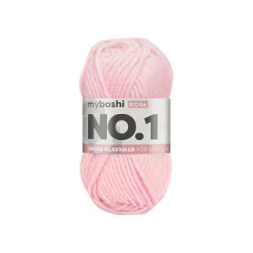 Pelote de laine merino & polyacrylique myboshi No.1, 50g, rose