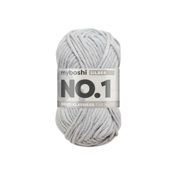 Pelote de laine merino & polyacrylique myboshi No.1, 50g, argent