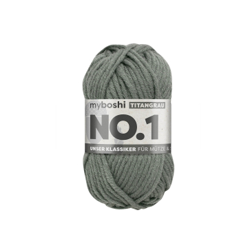 Pelote de laine merino & polyacrylique myboshi No.1, 50g, gris titane