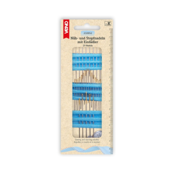 Kit d'aiguilles main à coudre et à repriser avec enfile-aiguilles, 29 pcs.