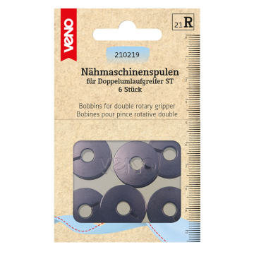 Naaimachine spoeltjes voor dubbele grijper ST, Ø 21,9 mm x 9,0 mm