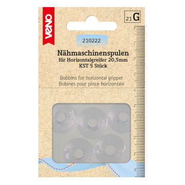 Nähmaschinenspulen für Horizontalgreifer KST, Ø 20,5 mm x 11,5 mm