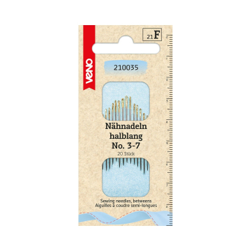 Kit de 20 Aiguilles main mi-longues N°3-7