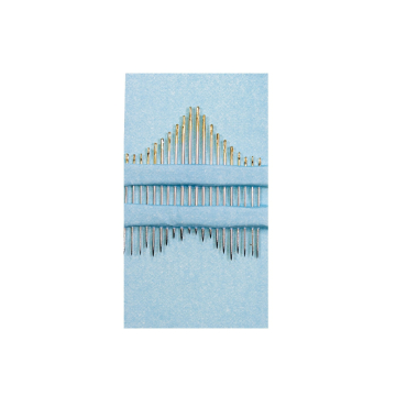 20 Aiguilles main semi-longues N°5-9, couleur or