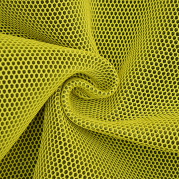 Tissu filet mesh matelassé 3D , jaune