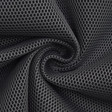 3D mesh stof met geweven achterkant, grijs