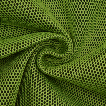3D mesh fabric with woven back, green