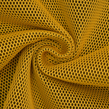 Tissu filet mesh matelassé 3D , jaune maïs