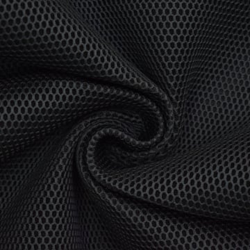 3D mesh fabric with woven back, black