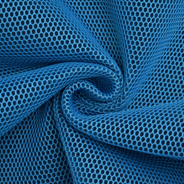 3D mesh fabric with woven back, turquoise
