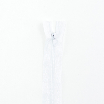 Niet deelbare rits 25 cm, wit