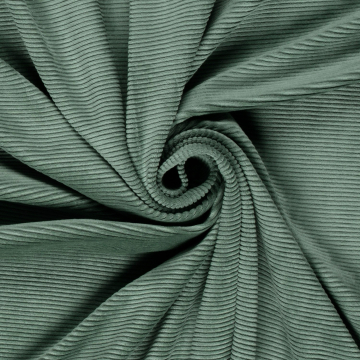 Tissu nicki jersey velours côtelé, vert pâle