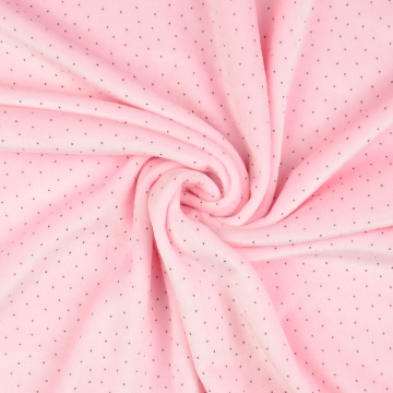 Nicki-Fleece Mini Punkte, rosa