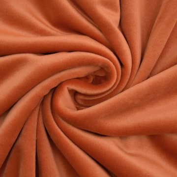 Nicki fleece fabric plain, orange