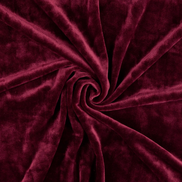 Nicky velours Ice Velvet Cloudy, wijnrood