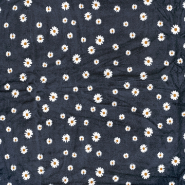 Nicki fabric Daisys, dark blue