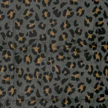 Nicky velours luipaard, donkergrijs